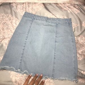 Light wash denim skirt